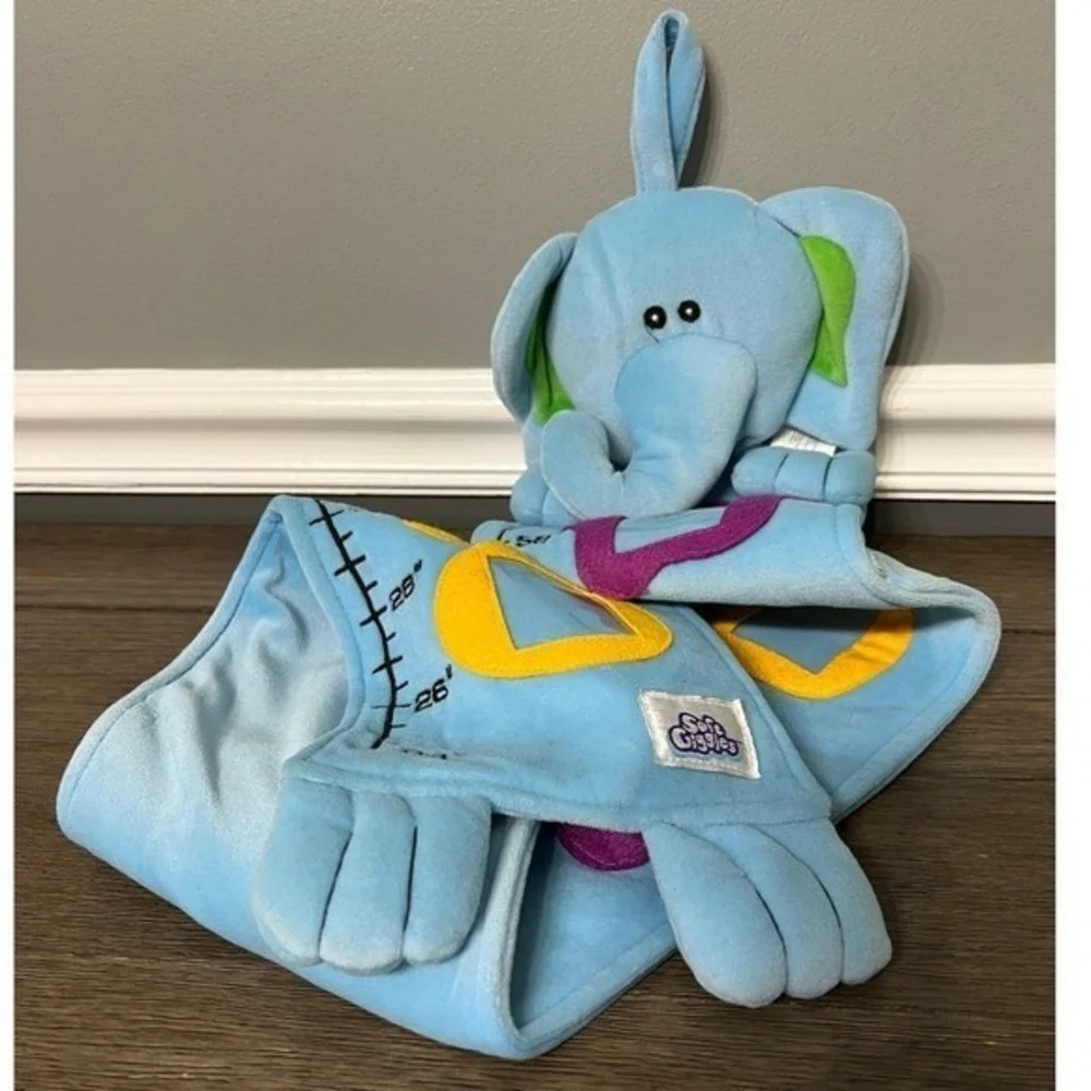 Soft Giggles Elephant Photo Album Growth Chart Wall Decor